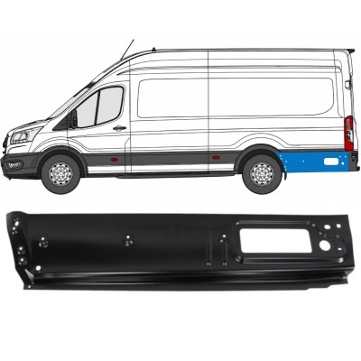 Opravný plech zadního blatníku zadní část na Ford Transit 2014- 2014-2026 / Levá / Pravá 17089