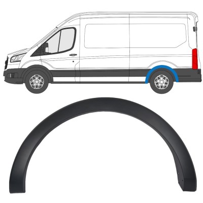 Boční lišta zadního blatníku na Ford Transit 2014- / Levá 14669