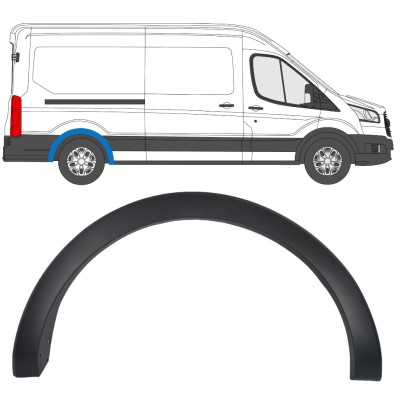 Boční lišta zadního blatníku na Ford Transit 2014- / Pravá 14668