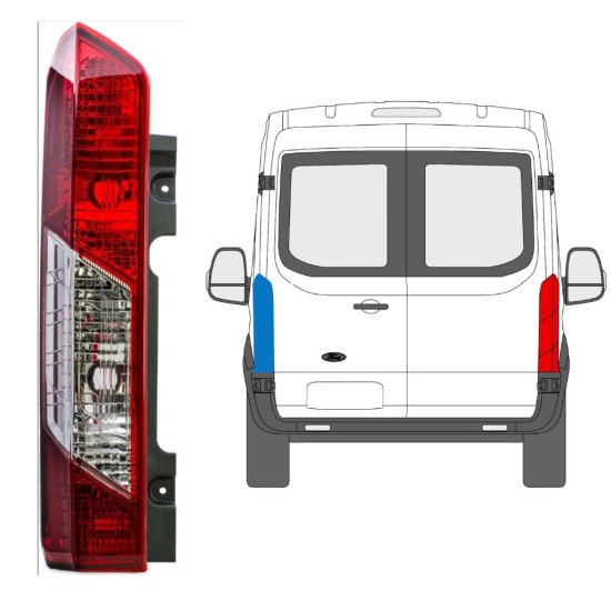 Zadní lampa na Ford Transit 2014- / Levá 16093