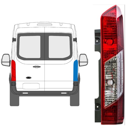 Zadní lampa na Ford Transit 2014- / Pravá 16092