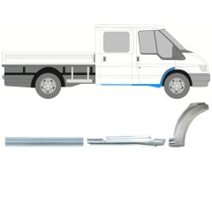 Opravný plech prahu + předního blatníku na Ford Transit 2000-2013 / Pravá / Sada 9923