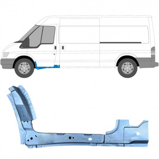 Vnitřní přední opravný plech na Ford Transit 2000-2013 / Levá 7155