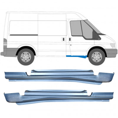 Opravný plech prahu předních dveří na Ford Transit 2000-2013 / Levá+Pravá / Sada 10622