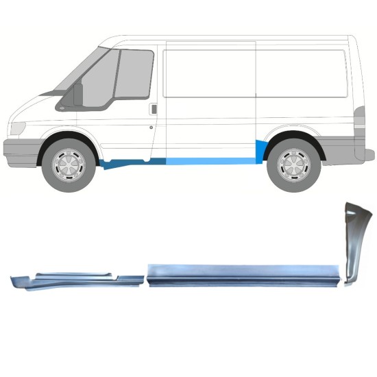 Opravný plech sada na Ford Transit 2000-2013 / Levá / 15020