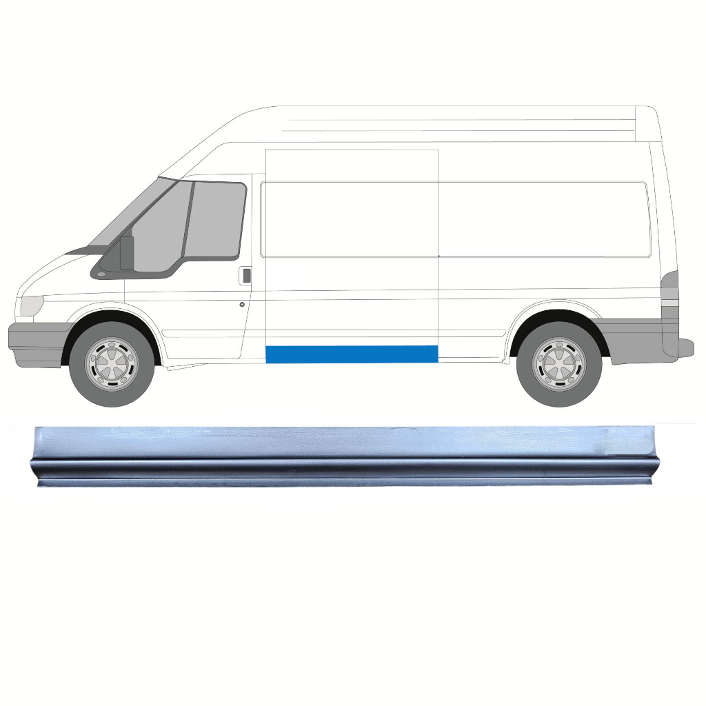 Opravný Plech Boční Stěny Na Ford Transit 2000-2013 / Mwb / Levá 9136