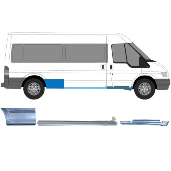 Opravný plech sada na Ford Transit 2000-2013  / LWB / Pravá /  12436