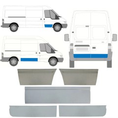 Opravný plech dveří na Ford Transit 2000-2013 / Levá+Pravá / Sada 11387