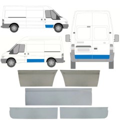 Opravný plech dveří na Ford Transit 2000-2013 / Levá+Pravá / Sada 11389