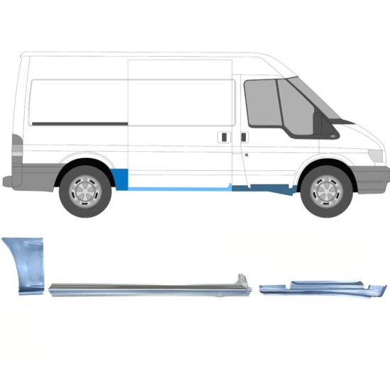 Opravný plech sada na Ford Transit 2000-2013  / MWB / Pravá /  12434