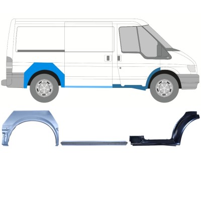 Opravný plech sada na Ford Transit 2000-2013 / Pravá / 15022
