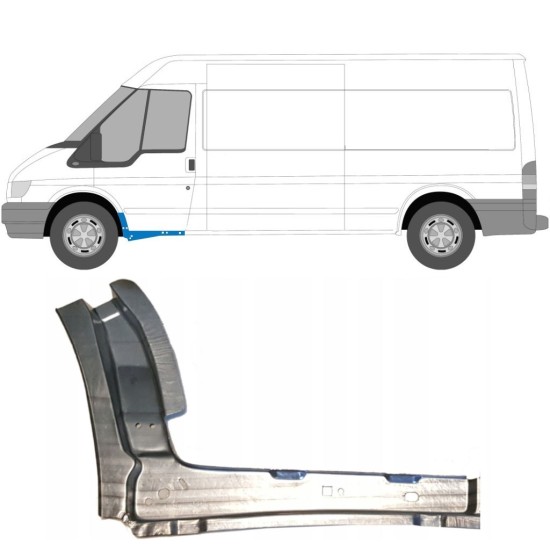 Opravný plech prahu vnitřní na Ford Transit 2000-2013 / Levá 11908