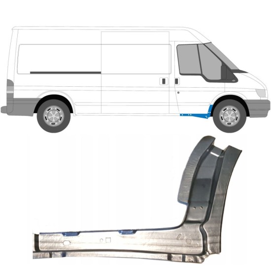 Opravný plech prahu vnitřní na Ford Transit 2000-2013 / Pravá 11907