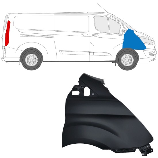 Přední blatník na Ford Transit Custom 2013-2017 / Pravá 17095