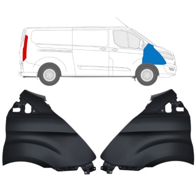 Přední blatník na Ford Transit Custom 2013-2017 / Levá+Pravá / Sada 17097