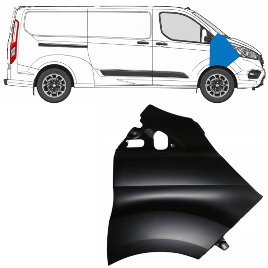Přední blatník na Ford Transit Custom 2017-2021 / Pravá 17098