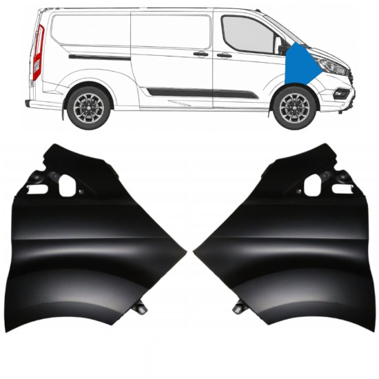 Přední blatník na Ford Transit Custom 2017-2021 / Levá+Pravá / Sada 17100