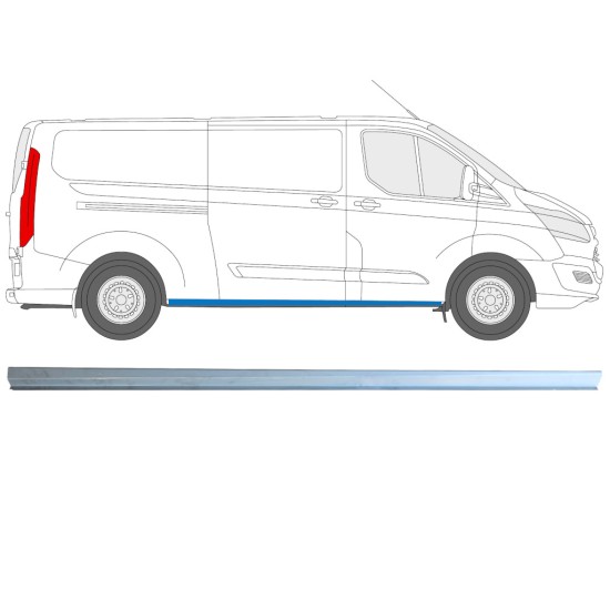 Opravný plech spodní části prahu na Ford Transit Custom 2013-2023 / Pravá 16894