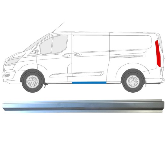 Opravný plech prahu posuvných dveří na Ford Transit Custom 2013-2023 / Levá 16897