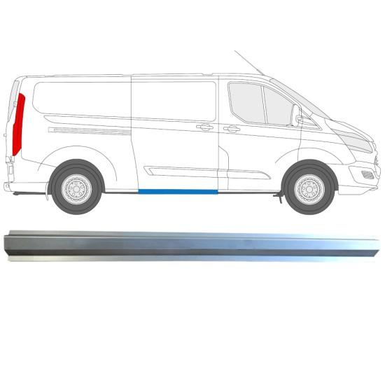 Opravný plech prahu posuvných dveří na Ford Transit Custom 2013-2023 / Pravá 16896