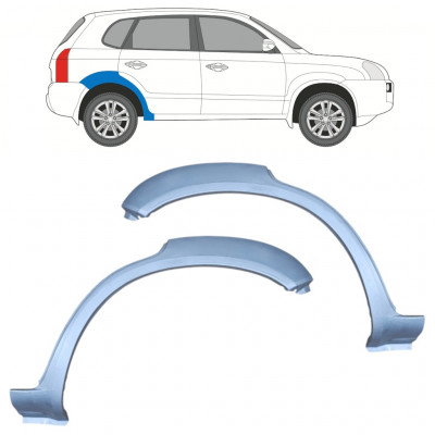 Lem zadního blatníku na Hyundai Tucson 2004-2010 / Levá+Pravá / Sada 10013