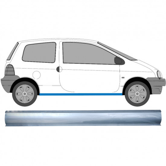 Opravný plech prahu na Renault Twingo 1993-2007 / Levá = Pravá (symetrická) 8879