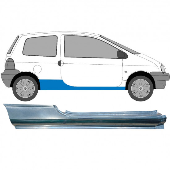 Opravný plech prahu na Renault Twingo 1993-2007 / Pravá 6972