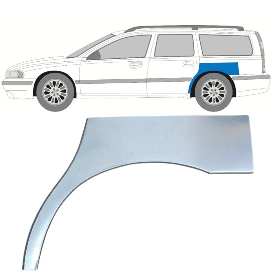Lem zadního blatníku na Volvo S70 V70 2000-2007 / Levá 17212