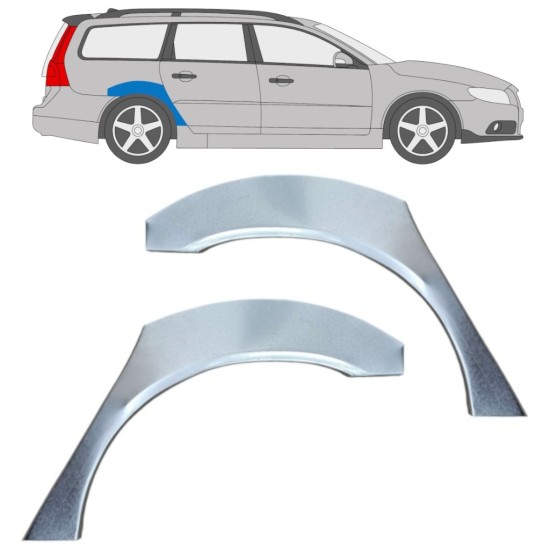 Lem zadního blatníku na Volvo V70 2007-2016 / Levá+Pravá / Sada 17216
