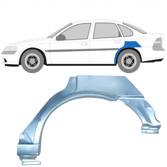 Lem zadního blatníku na Opel Vectra 1995-2002 / Levá 6890