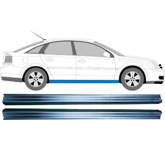 Opravný plech spodní části prahu na Opel Vectra C 2002-2009 / Levá+Pravá / Sada 16098