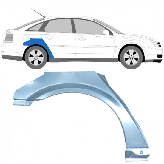 Lem zadního blatníku na Opel Vectra 2002-2009 / Pravá 6893