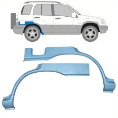 Lem zadního blatníku na Suzuki Grand Vitara 1997-2005 / Levá+Pravá / Sada 11227