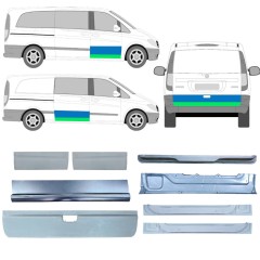 Opravný plech dveří na Mercedes Vito W639 2003-2014 / Levá+Pravá / Sada 12629