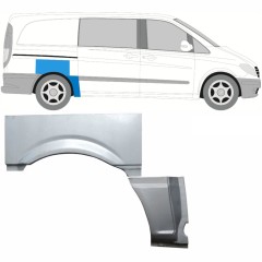 Lem zadního blatníku na Mercedes Vito W639 2003-2014 / Pravá / Sada 9277