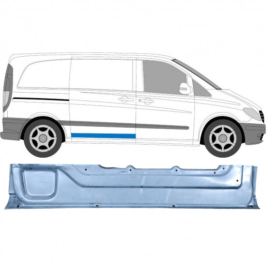 MERCEDES VITO 2003-2014 POSUVNÉ DVEŘE PANEL VNITŘNÍ / PRÁVA