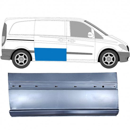 MERCEDES VITO 2003-2014 POSUVNÉ DVEŘE PANEL VNĚJŠÍ / PRÁVA