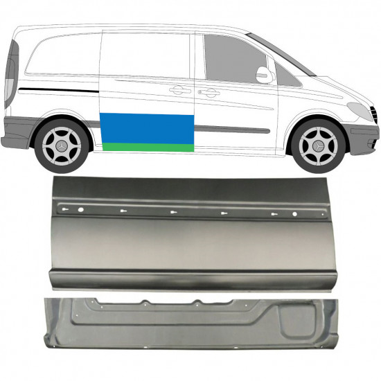 MERCEDES VITO 2003-2014 POSUVNÉ DVEŘE PANEL VNĚJŠÍ + VNITŘNÍ / NASTAVIT