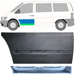Opravný plech předních dveří vnitřní + vnější na Mercedes Vito I W638 1996-2003 / Levá / Sada 12015