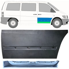 Opravný plech předních dveří vnitřní + vnější na Mercedes Vito I W638 1996-2003 / Pravá / Sada 12014