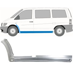 Kompletní práh + opravný plech předního blatníku na Mercedes Vito I W638 1996-2003 / Levá / Sada 11503