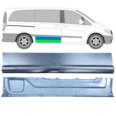 MERCEDES VITO 2003-2014 KOLEJNICE PRO POSUVNÉ DVEŘE / VNITŘNÍ + VNEJSI / NASTAVIT / PRÁVA