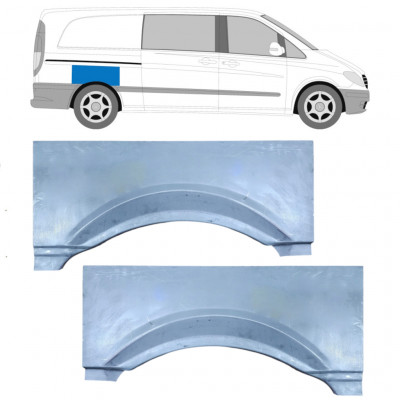 Lem zadního blatníku na Mercedes Vito 2003-2010 / Levá+Pravá / Sada 9180