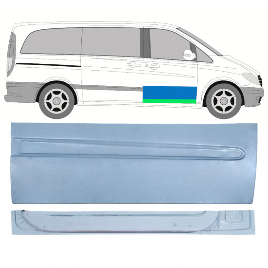 MERCEDES VITO 2003-2014 DVEŘE PŘEDNÍ VNITŘNÍ + VNEJSI OPRAVNÝ PANEL / NASTAVIT / PRÁVA