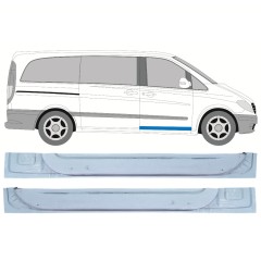 Opravný plech předních dveří vnitřní na Mercedes Vito W639 2003-2014 / Levá+Pravá / Sada 12644