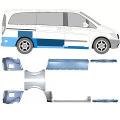 Opravný plech sada na Mercedes Vito W639 2003-2014 / Levá+Pravá / 14788