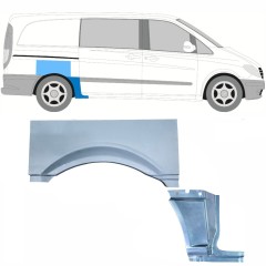 Lem zadního blatníku na Mercedes Vito W639 2003-2014 / Pravá / Sada 11866
