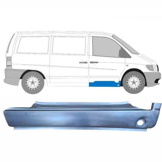 Opravný plech předního prahu na Mercedes Vito I W638 1996-2003 / Pravá 8831