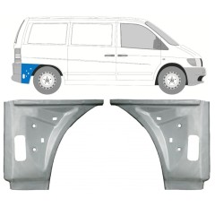 Vnitřní opravný plech zadního blatníku na Mercedes Vito I W638 1996-2003 / Levá+Pravá / Sada 11641