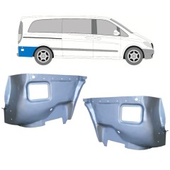 Vnitřní opravný plech zadního blatníku na Mercedes Vito W639 2003-2014 / Levá+Pravá / Sada 11644